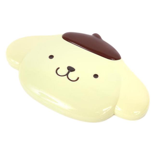 ポムポムプリン フェイス形ミラー＆コームセット コンパクトミラー