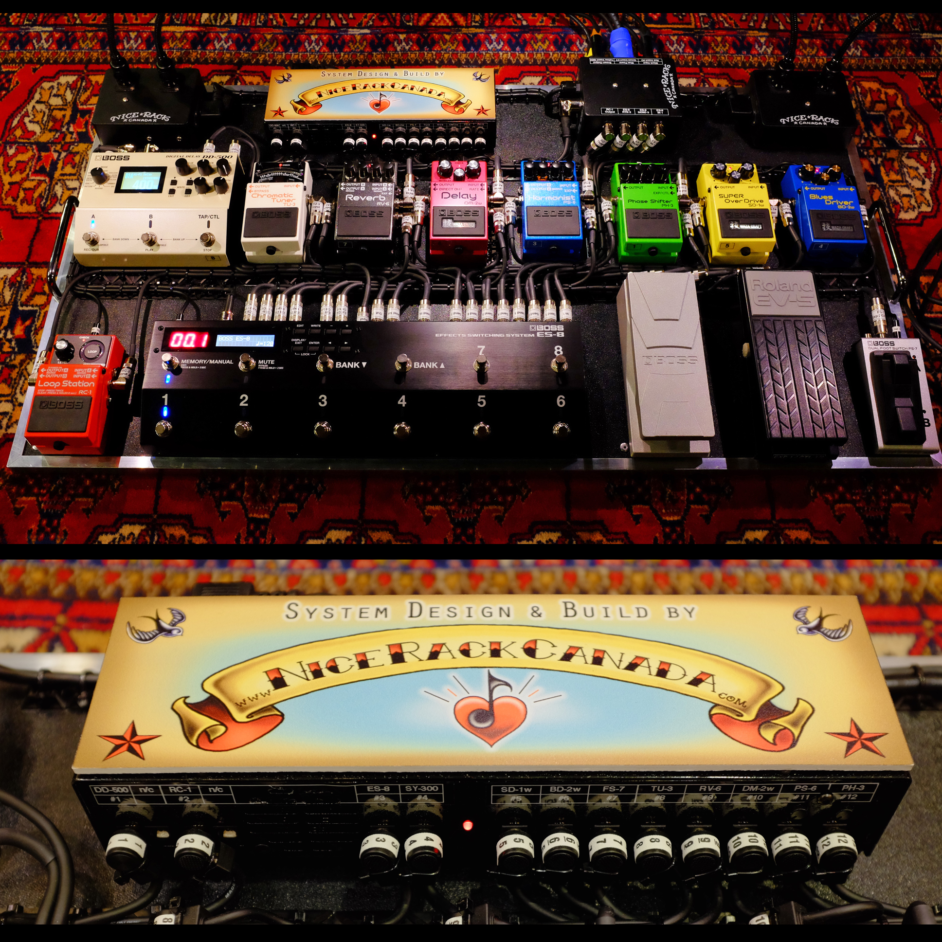 Boss ES-8 Waza Craft Pedalboard for Roland Canada — Nice Rack Canada