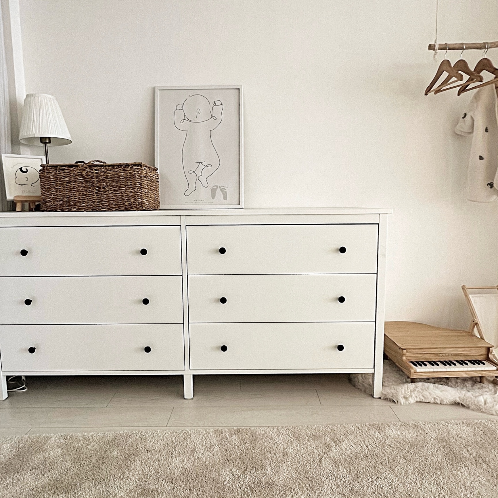202310IKEA KOPPANG コッパン チェスト ホワイト 90x83 cm収納棚