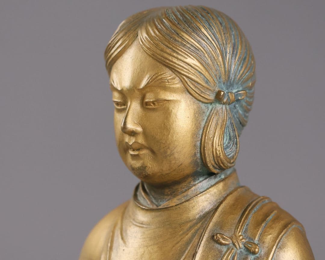 高村光雲 原型 聖徳太子御考養之像 高村規・識箱 銅像 ブロンズ【MA943
