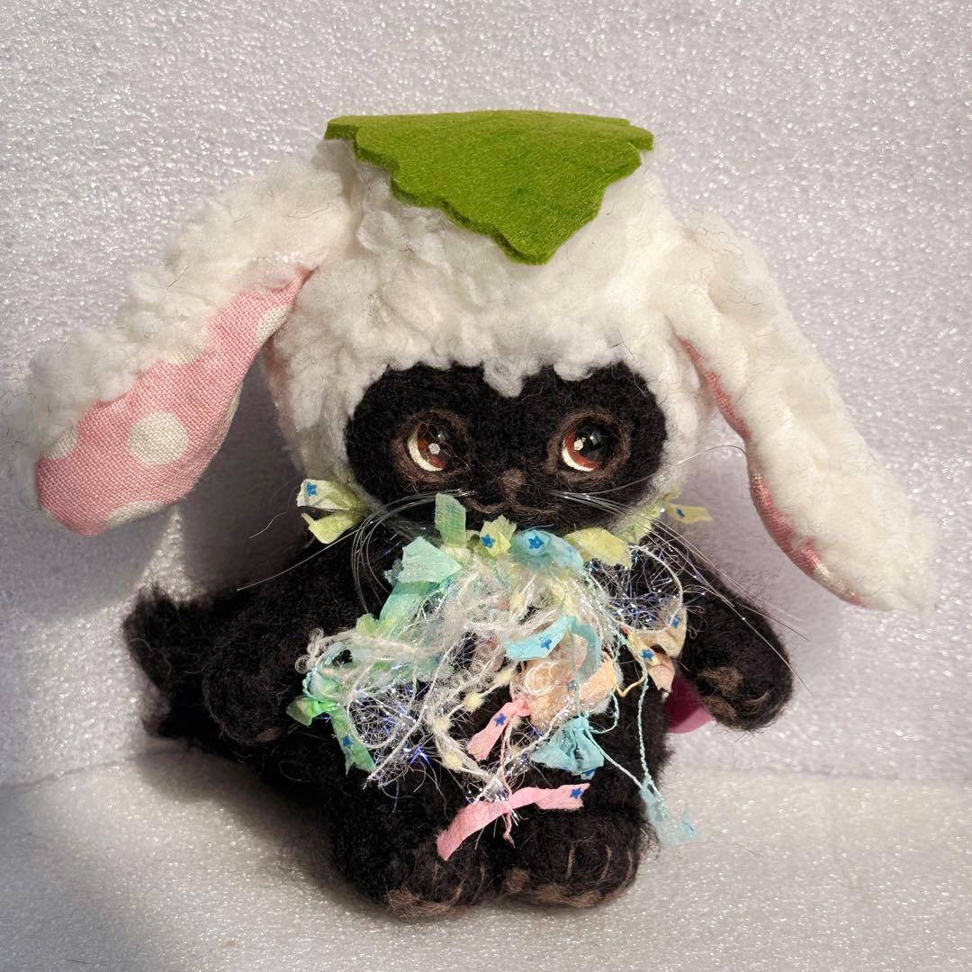chata作家 羊毛フェルト ネコ テディベア ハンドメイド ぬいぐるみ 楽天市場】白ねこ・三毛猫・茶トラ猫の赤ちゃん 手作りキット フェルト